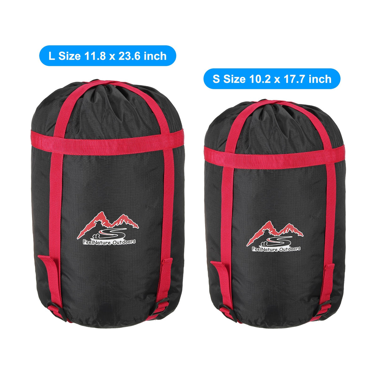 Waterproof Compression Sack for Sleeping Bag Clothes & Gear - S Size, 2 Pack