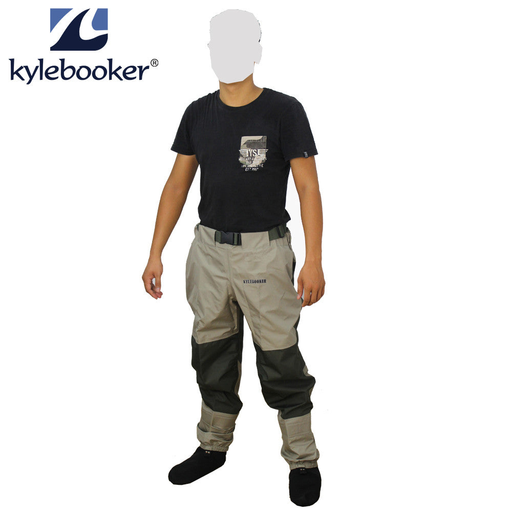Breathable Waterproof Fly Fishing Waders Pants - Adjustable, Reinforced Knees