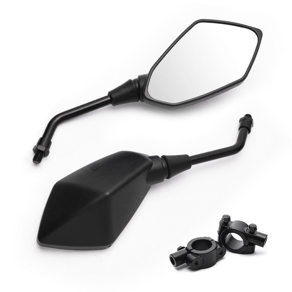 Universal 10mm Motorcycle Side Mirrors Set for ATV Scooter E-Bike Rearview - 2 Pieces