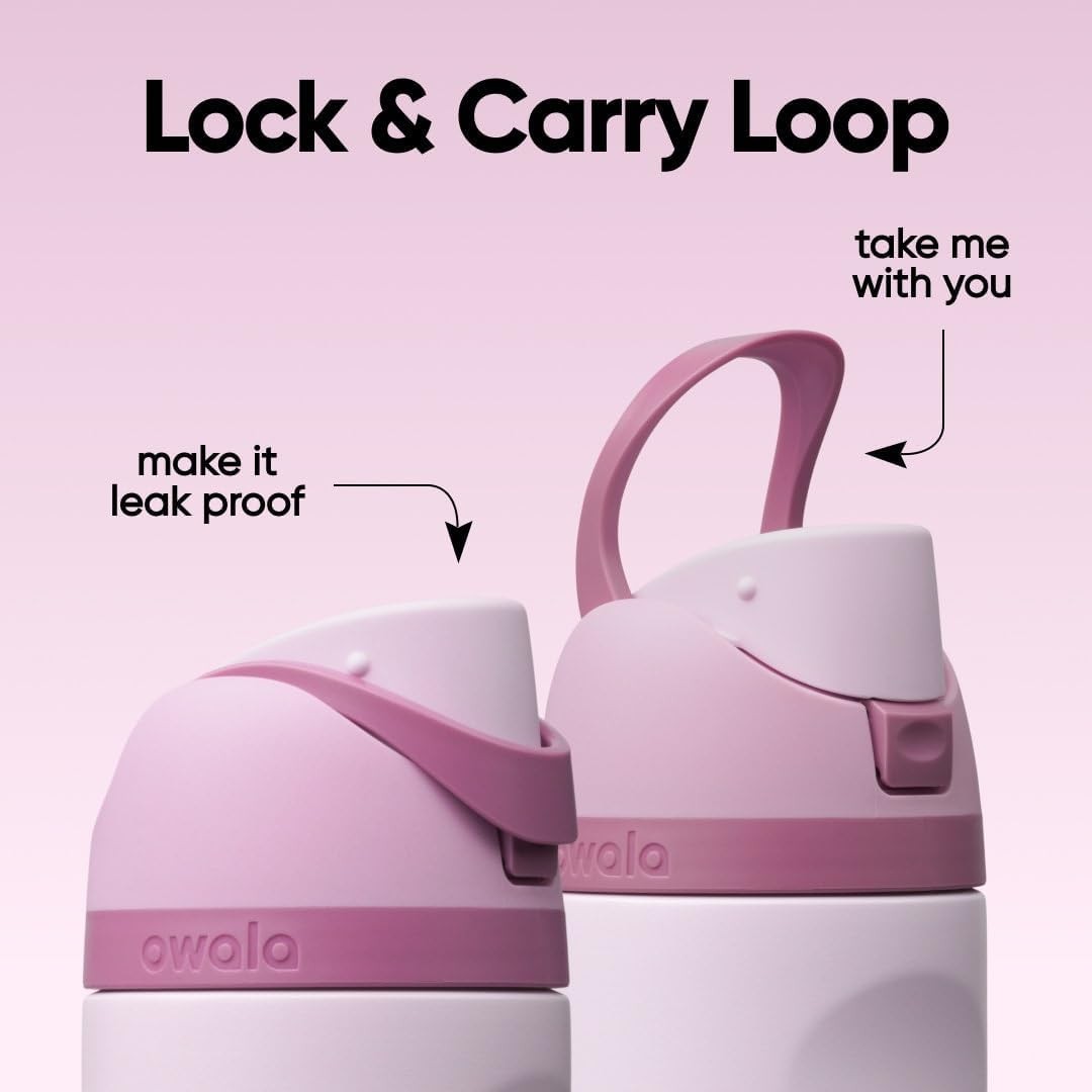 Insulated Stainless Steel Water Bottle 24oz with Locking Lid - Lilac