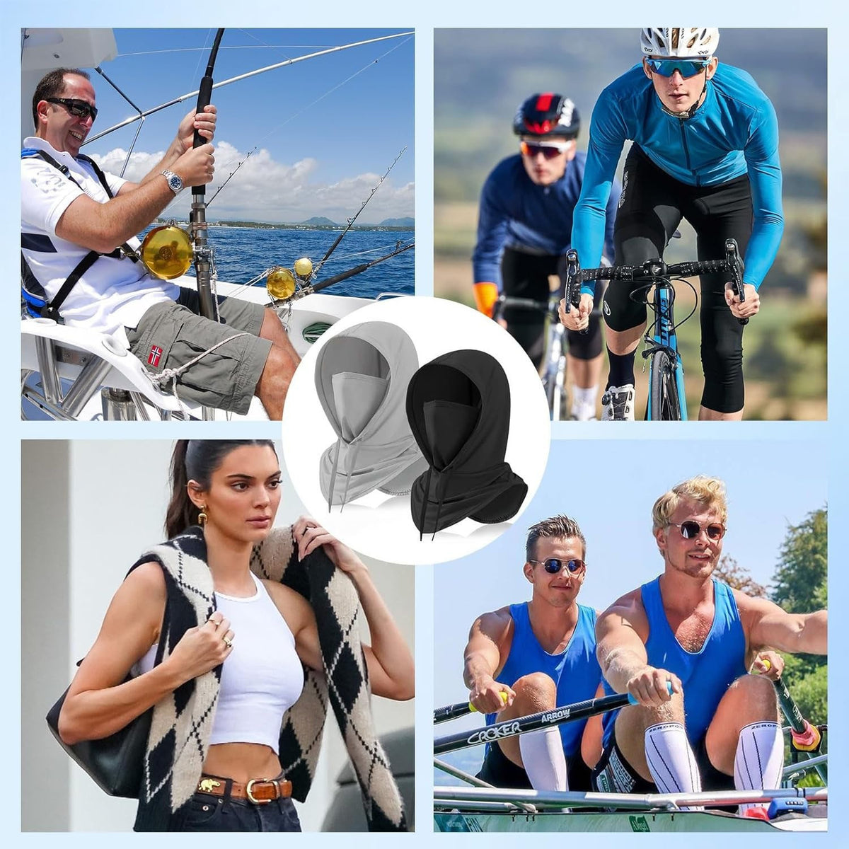 UV Protection Cooling Balaclava Face Mask 3-in-1 Full Head Cover for Sun Outdoor Activities