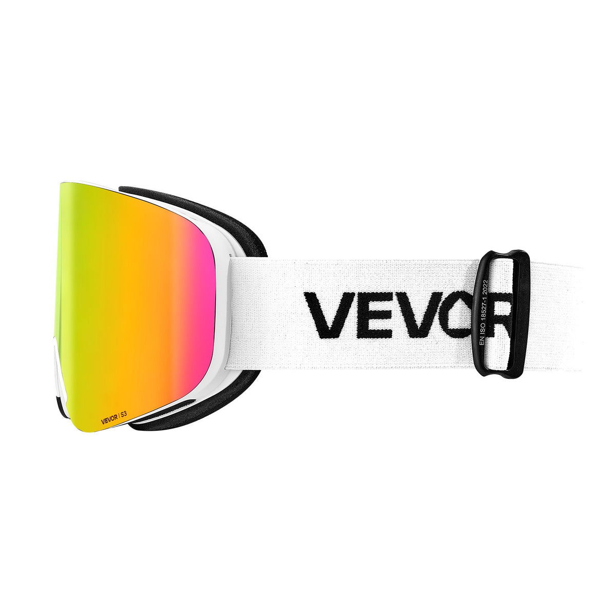 Magnet Cylindrical Ski Goggles with Pink Revo Coating - Snowboard & Snow Skiing