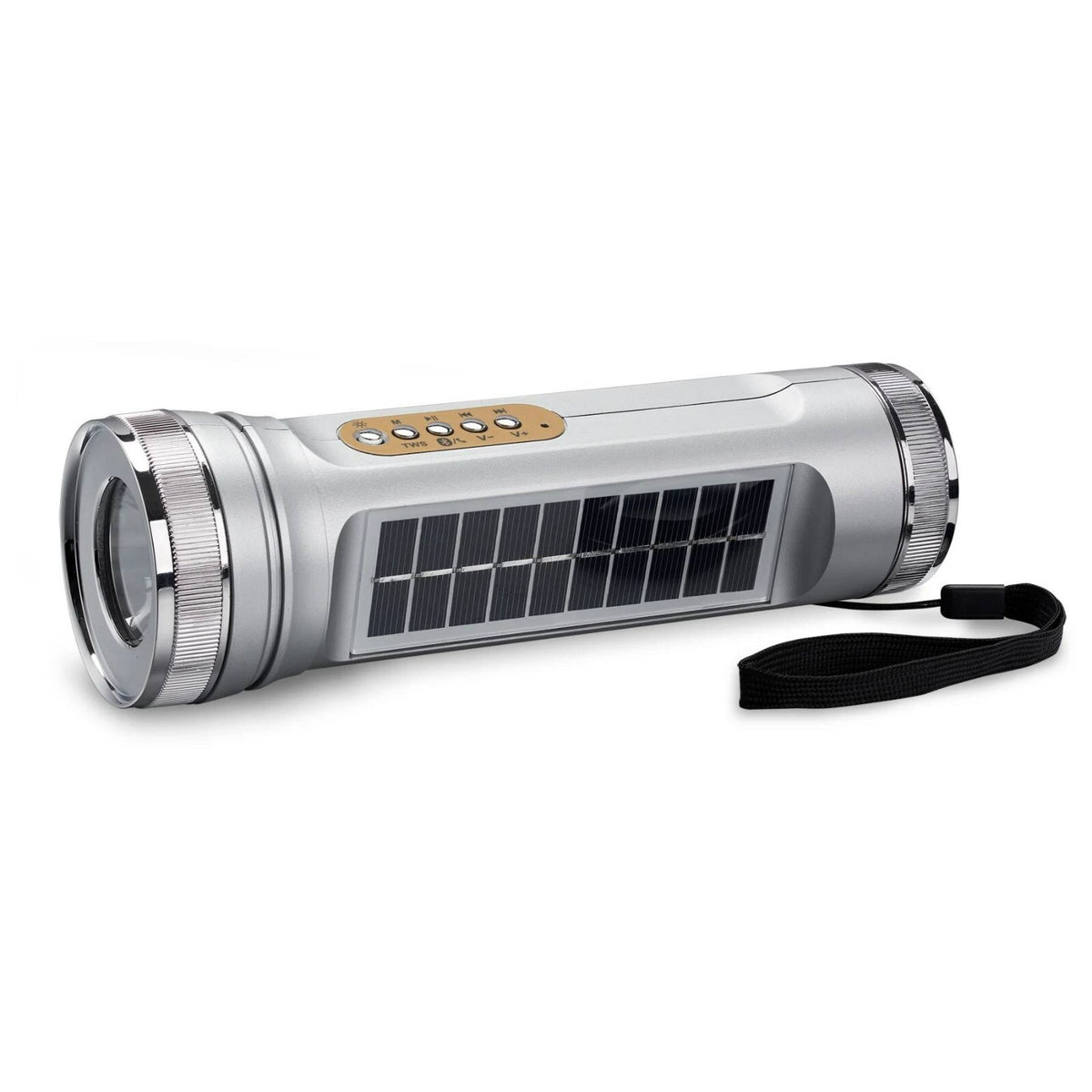 Portable Solar Power Flashlight with Bluetooth Speaker - WeatherX XFBR70S