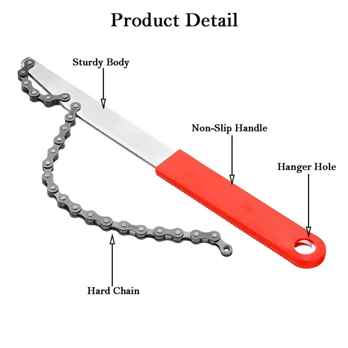 Bike Cassette & Freewheel Removal Tool Kit with Chain Whip for Bicycle Maintenance