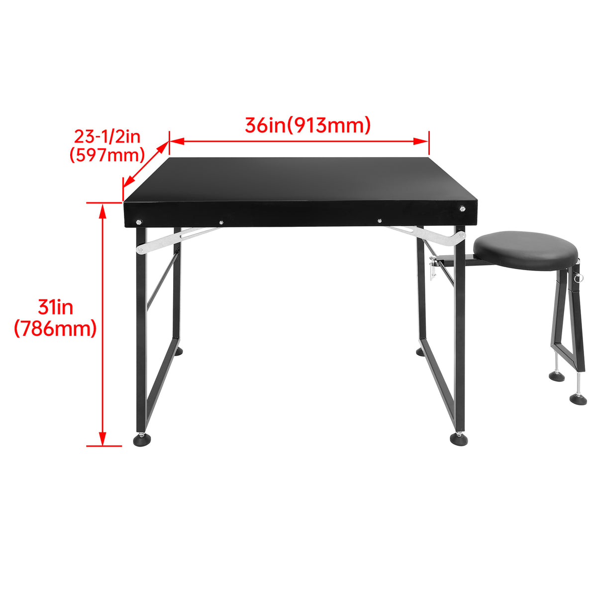 Portable Adjustable Shooting Table with Padded Seat for Outdoor Hunting