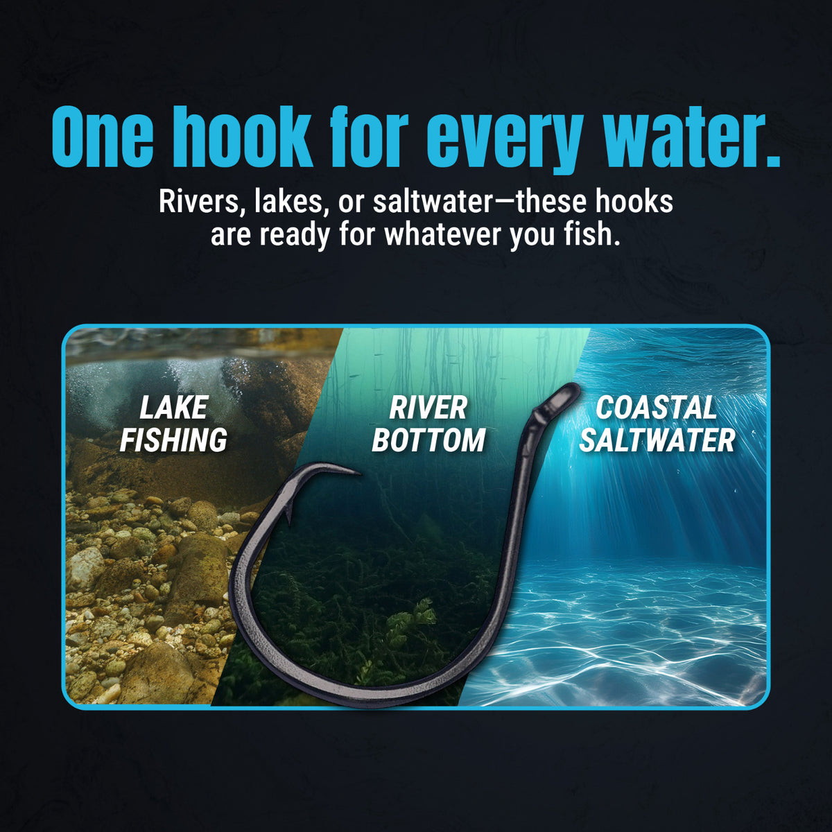 Heavyweight Circle Fishing Hooks - Offset Catfish Hooks for Freshwater and Saltwater - 25 Pack