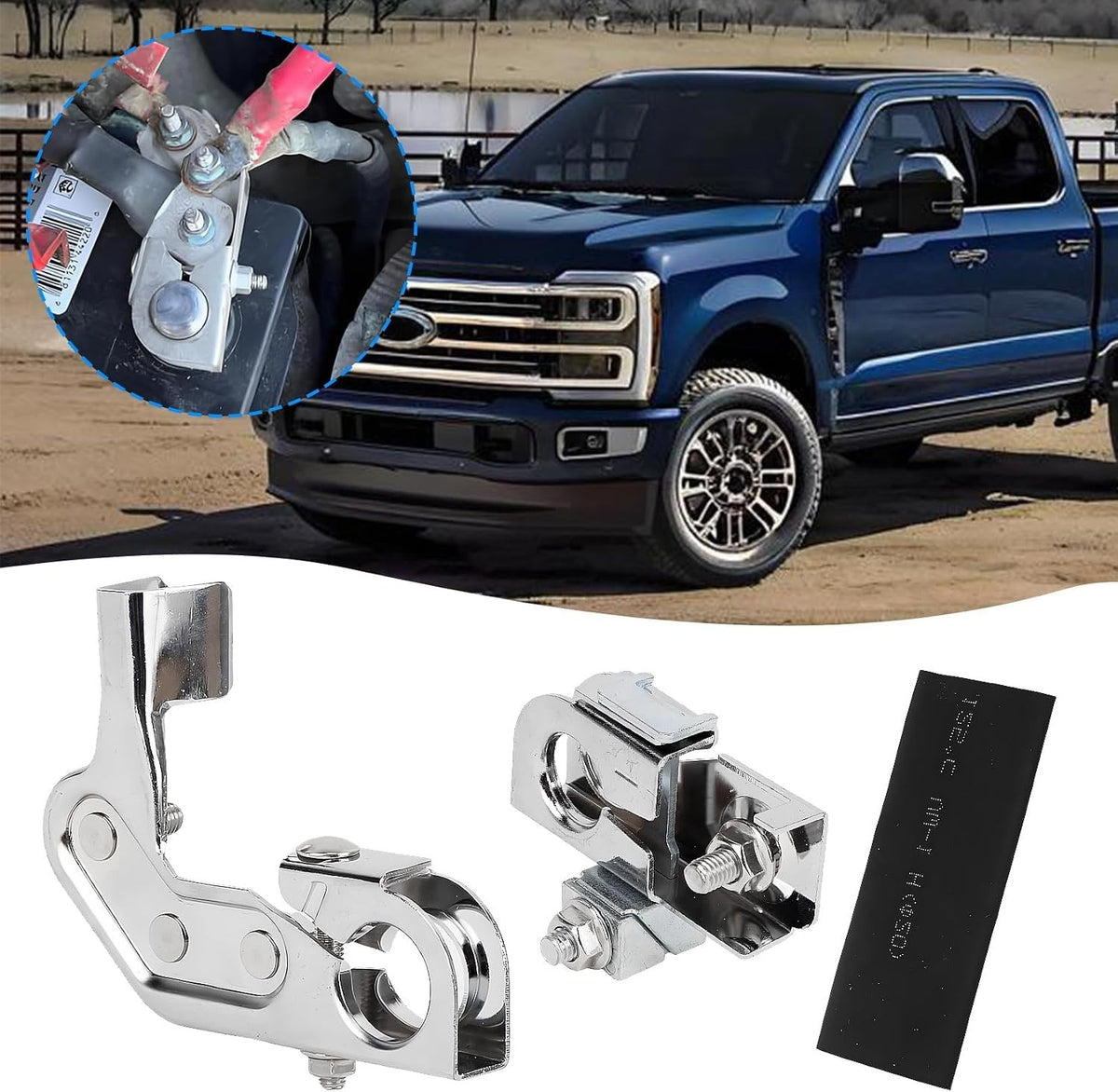Battery Terminal Set for Super Duty F-250 F-350 F-450 Pickup Trucks