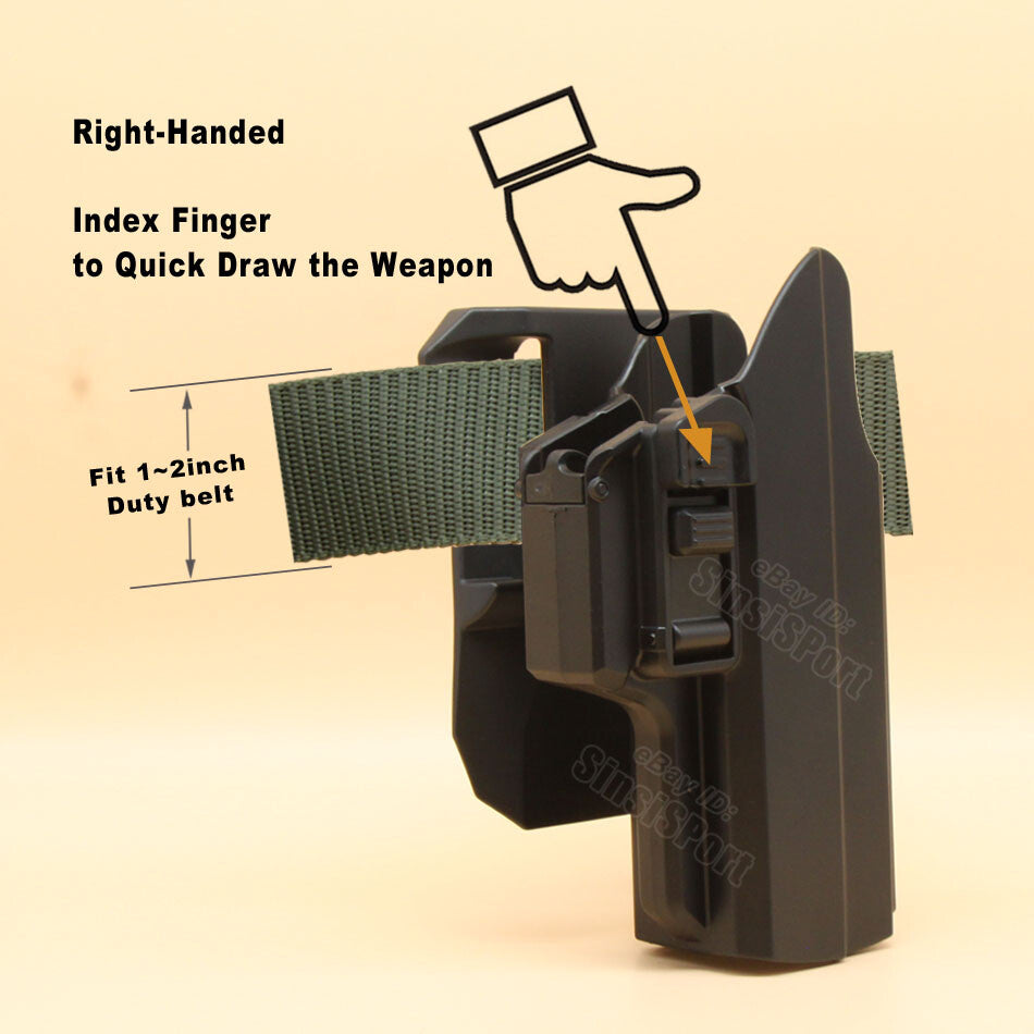 Tactical Holster for 9mm & .40 Caliber Handguns - Fits , S&W M&P, Tisas Zigana PX-9