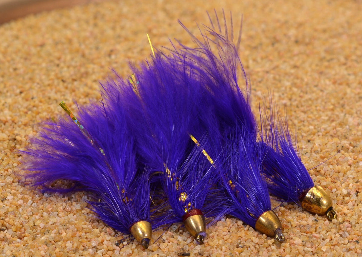 Weighted Wooly Bugger Streamer Fly with Flash - Multiple Hook Sizes, 1 Dozen