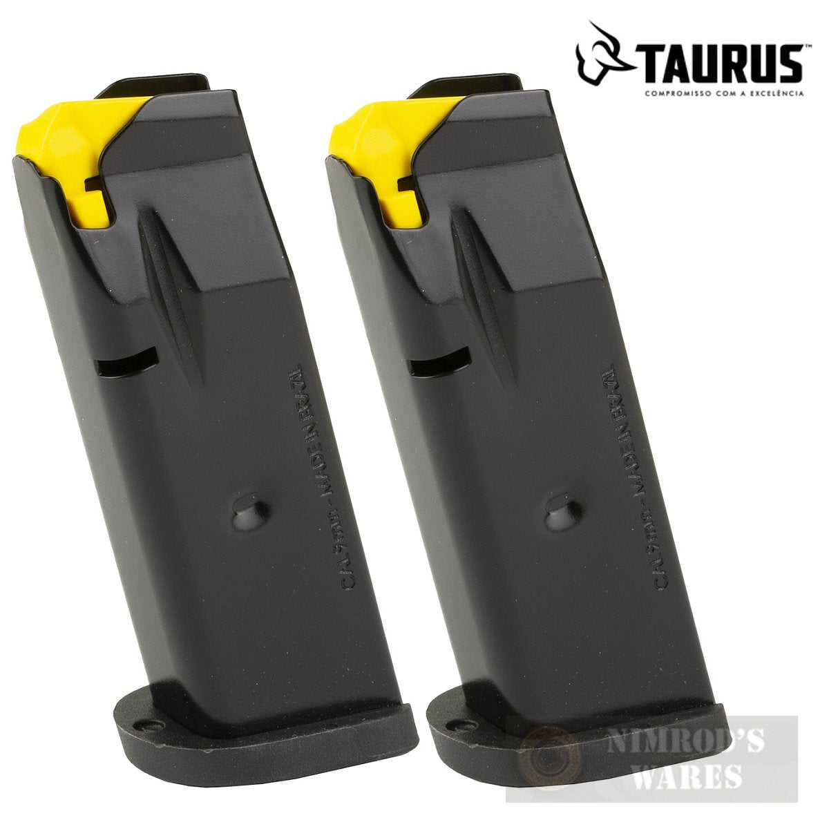 9mm 10-Round Pistol Magazine - Taurus GX2 2-Pack - Black