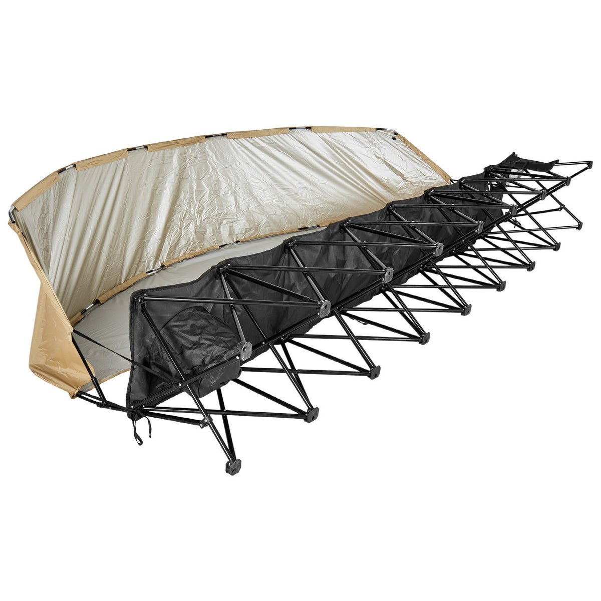 Portable Folding Chair with Sunshade and Storage Bag for Outdoor Use
