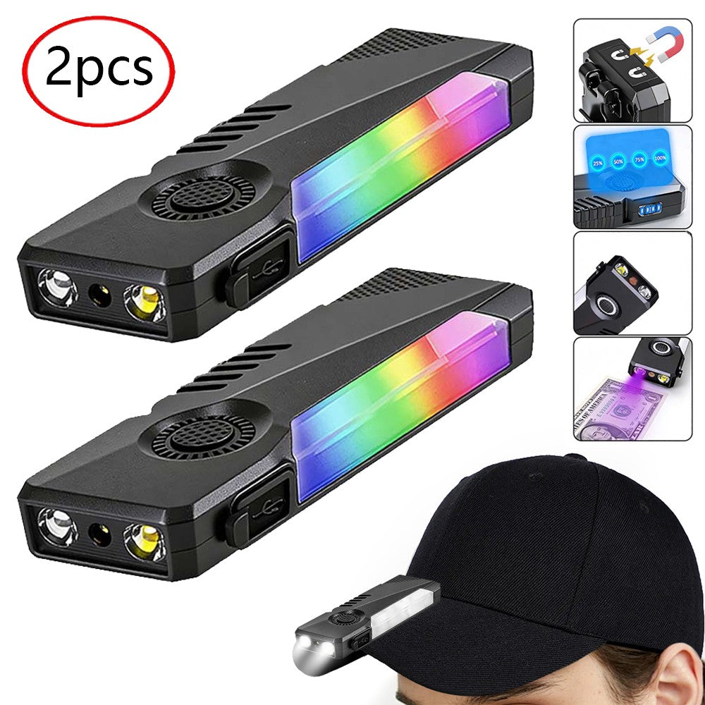 Rechargeable Pocket LED Flashlight with Magnetic Clip & Multiple Modes