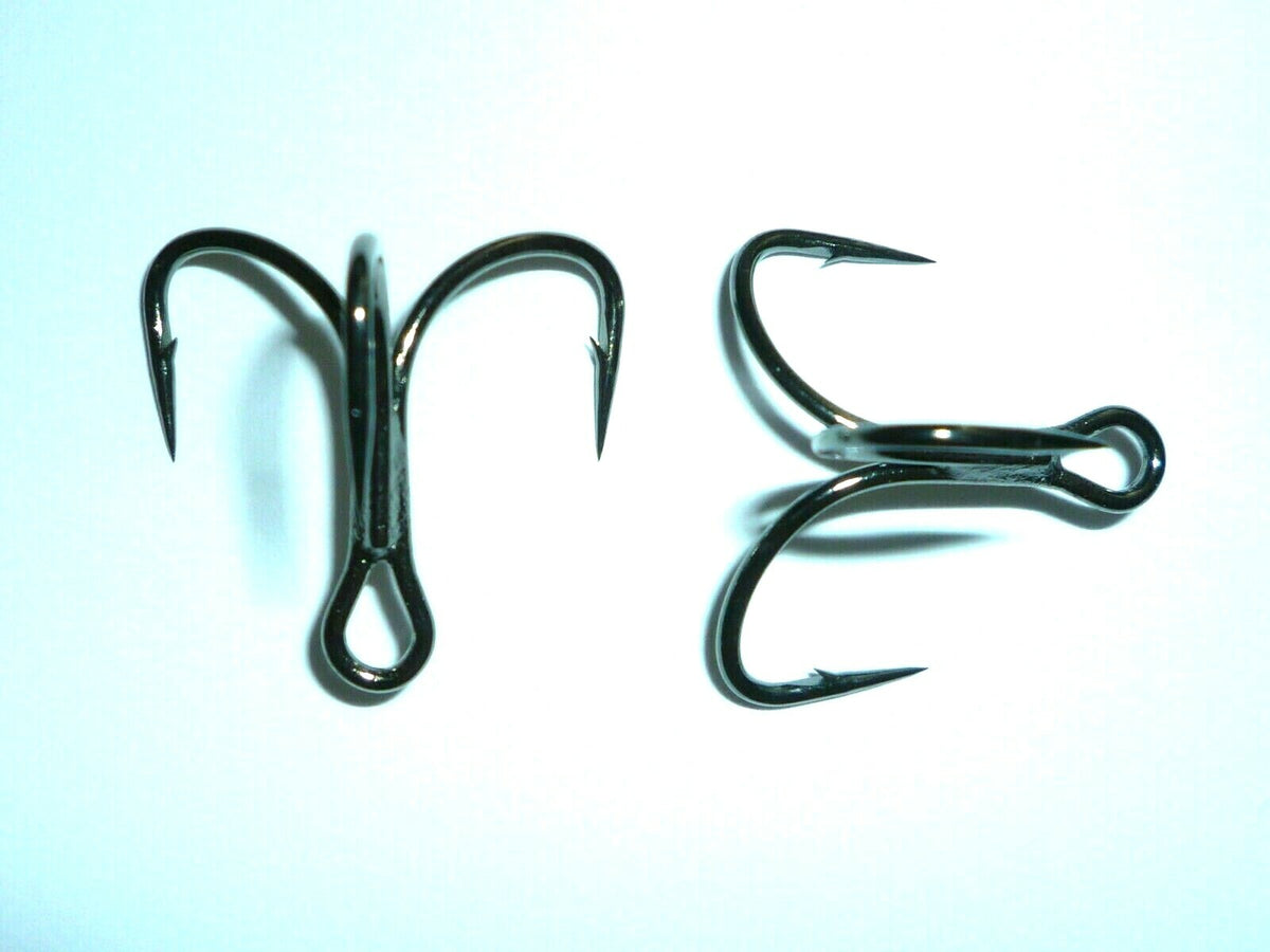 Mustad KVD-Elite TG76NP-BN Short-Shank Triple-Grip Treble Hooks - Size 4, Black Nickel, 100 Pack