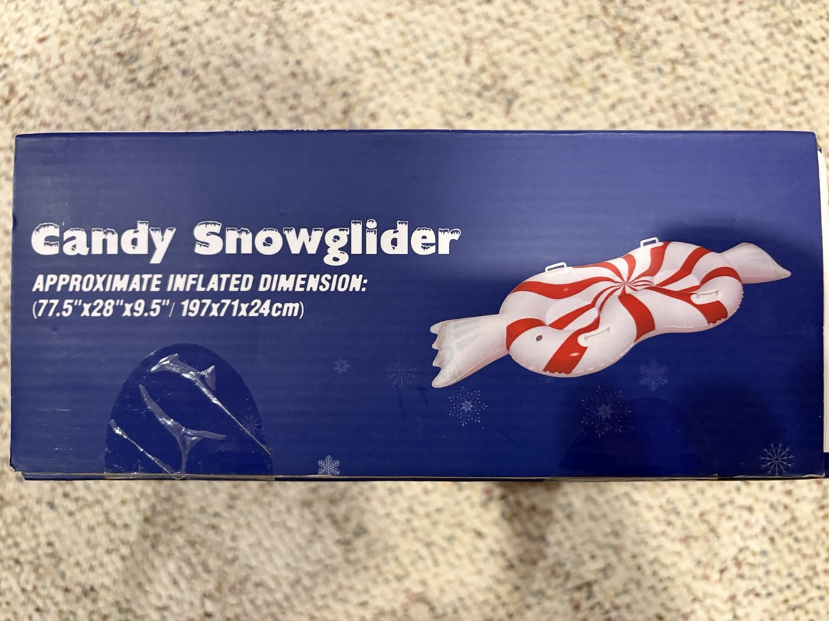 Candy Snowglider Inflatable Winter Sled for 2 Riders Snow Tube
