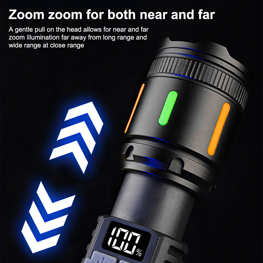 Super Bright Rechargeable LED Tactical Flashlight 990000000 Lumens Waterproof Zoomable Work Light