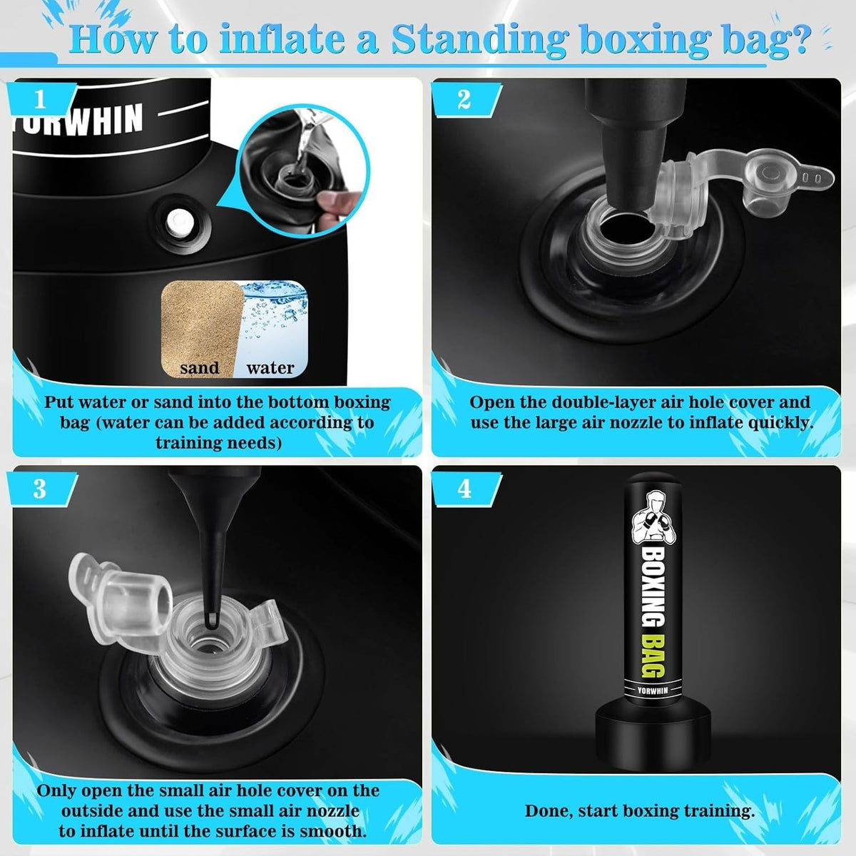 70-Inch Freestanding Punching Bag with Gloves for Home Boxing & Kickboxing