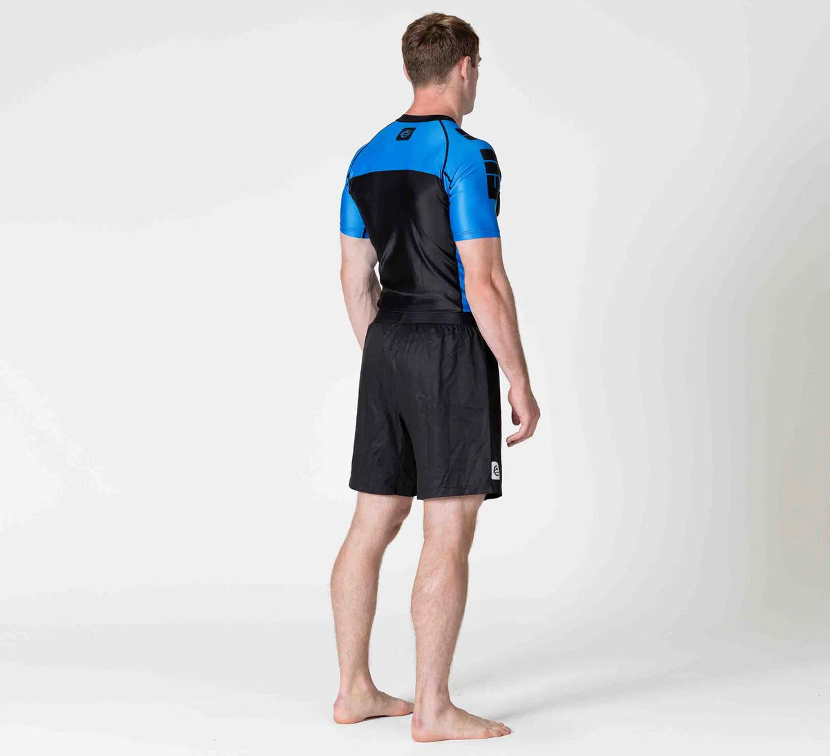 IBJJF Ranked Short Sleeve Rashguard for Jiu Jitsu - Blue