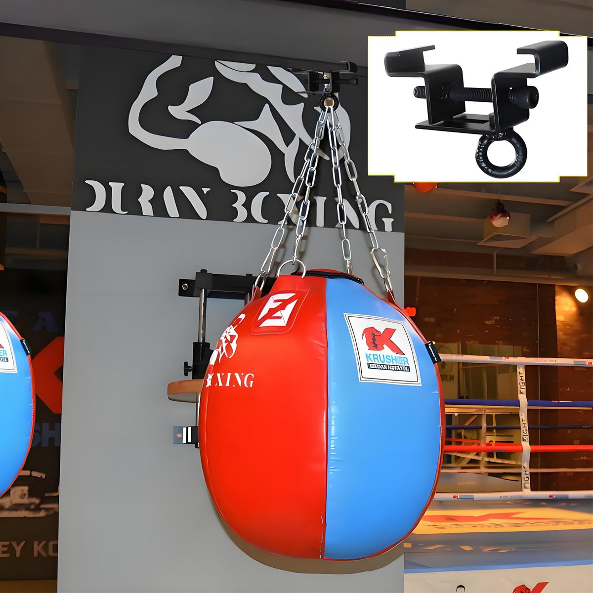 Heavy Duty Steel I-Beam Clamp for Heavy Bag Supports 4-6.5 Inch Range 800 Lb Capacity