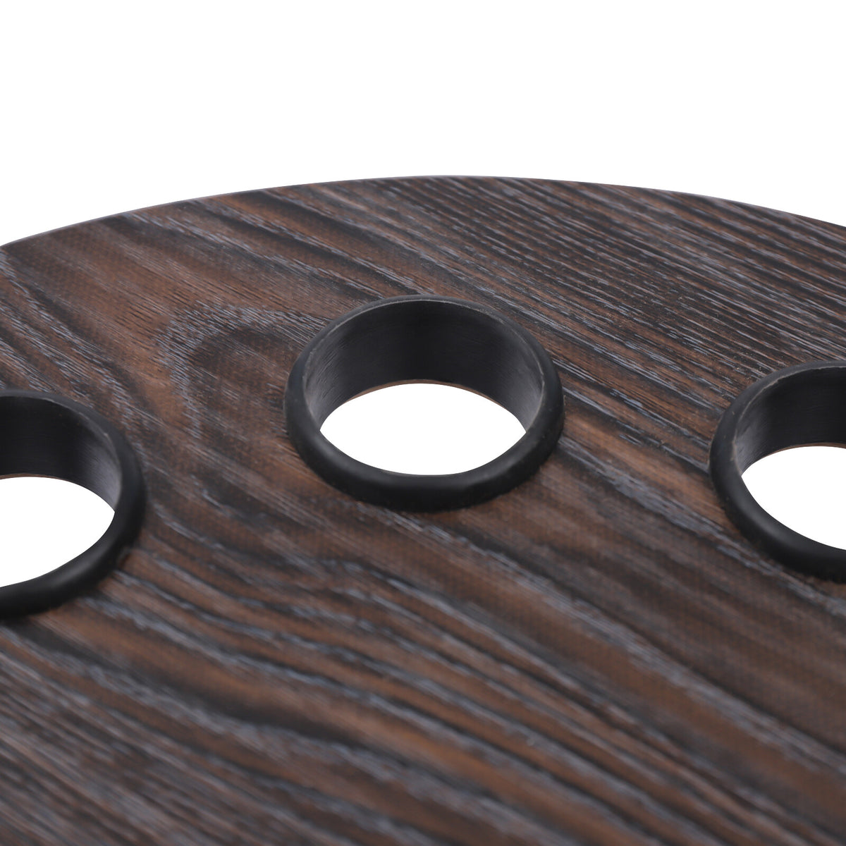 Floor Stand 9-Hole Billiard Cue Holder Rack, Wooden Pool Cue Storage
