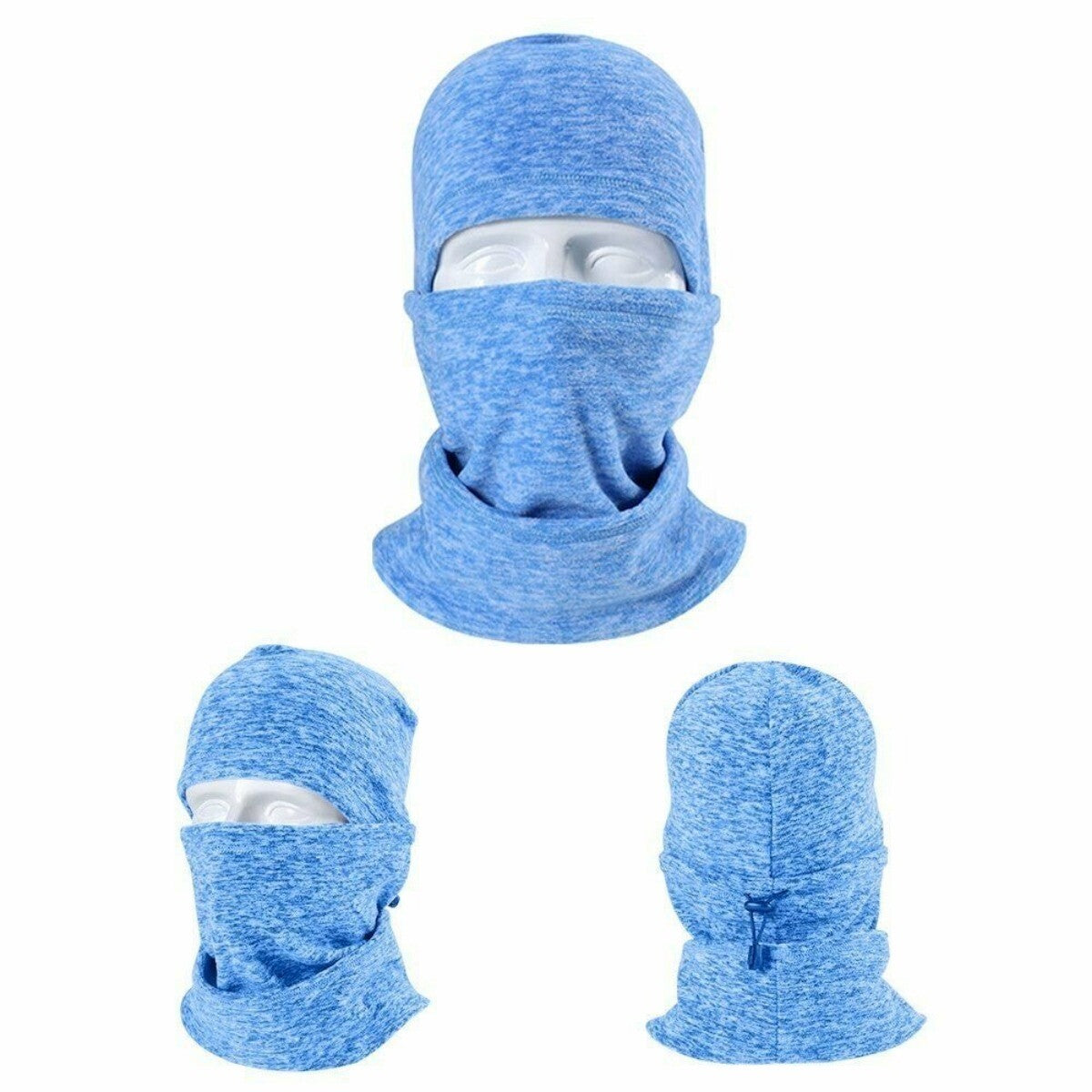 Unisex Winter Thermal Face Mask with Neck Gaiter - Windproof Fleece Ski Hat