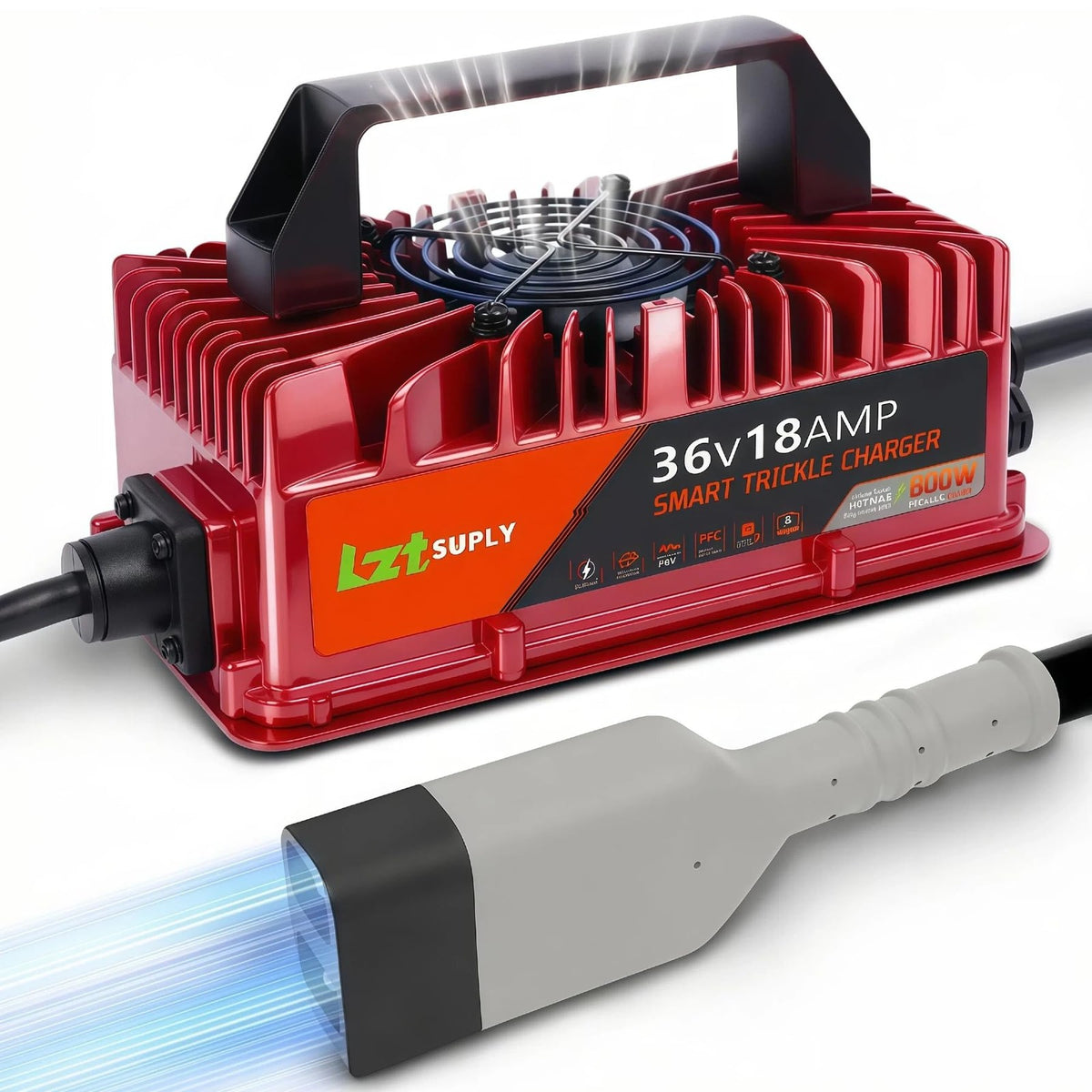 36V 18A Golf Cart Battery Charger IP67 Waterproof for EZGO TXT