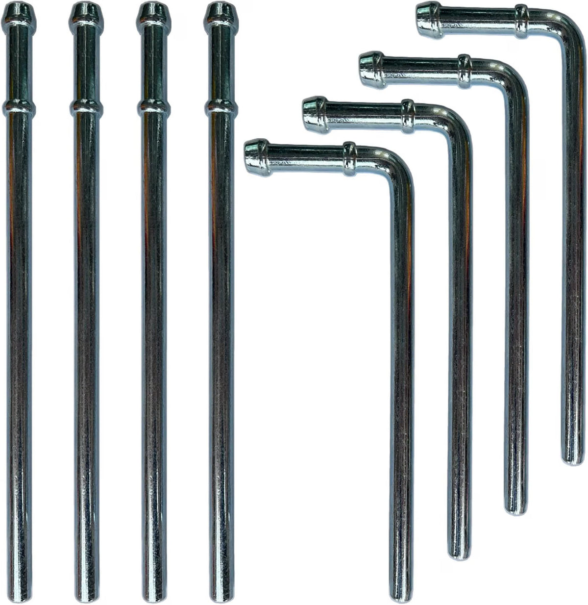 Heavy Duty Weld On Exhaust Hanger Bracket Rod Set - 8 Pieces, 10mm