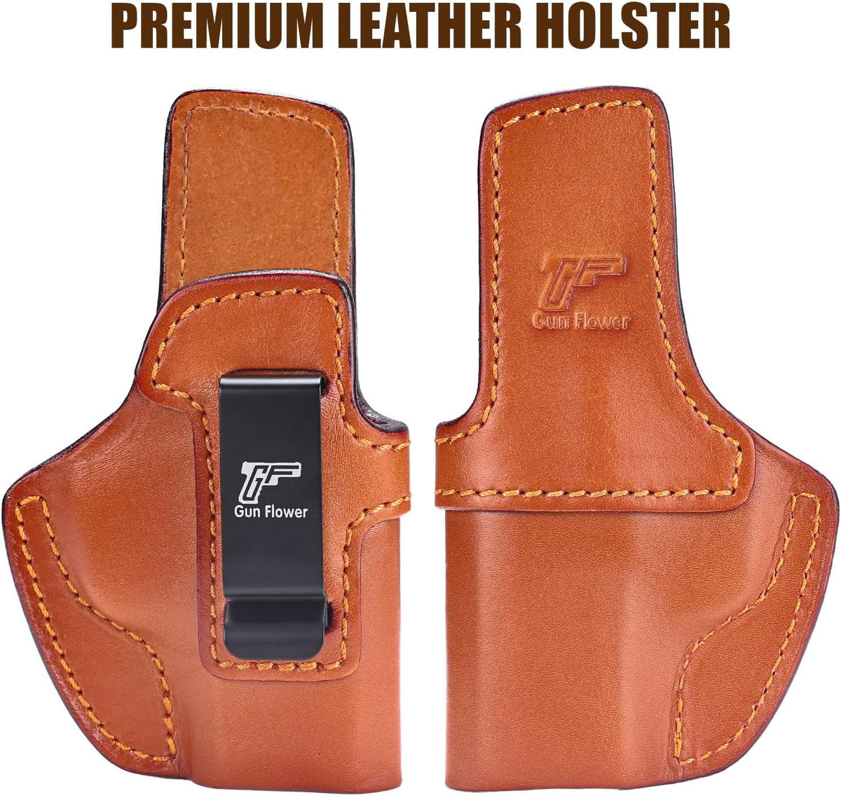 IWB Leather Holster for SIG Sauer P365 P365X P365 SAS P365-380 with Optic Cut - Right Hand