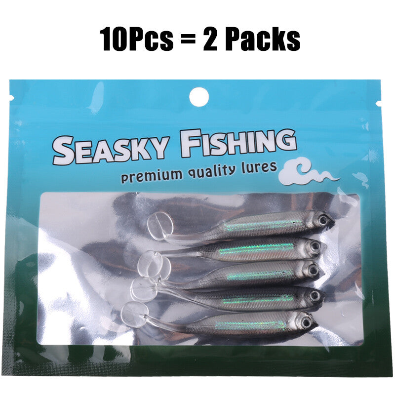 10Pcs Soft Plastic Swimbaits - Lifelike Paddle Tail Fishing Lures