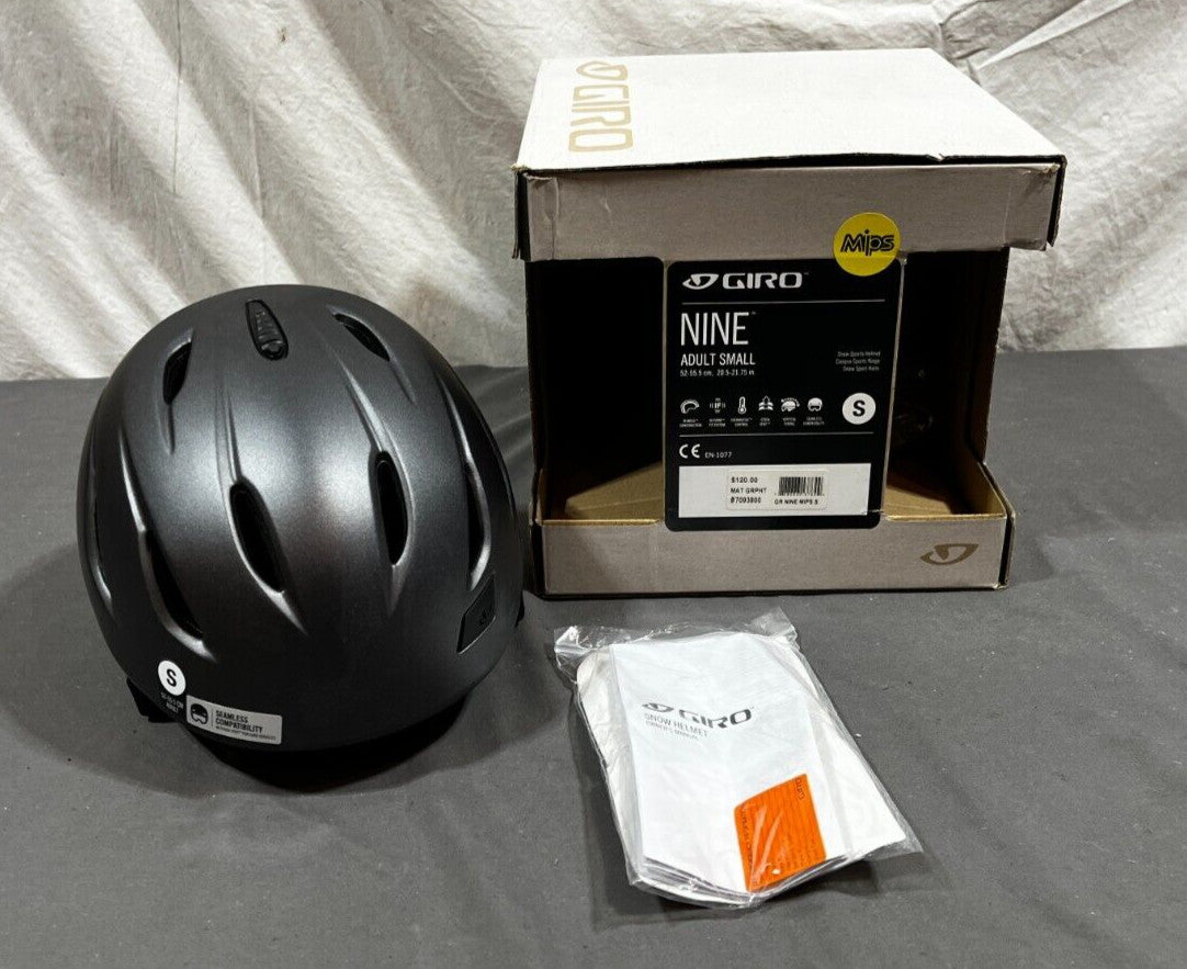 Giro Nine Matte Graphite Ski Snowboard Helmet Small 52-55.5cm New