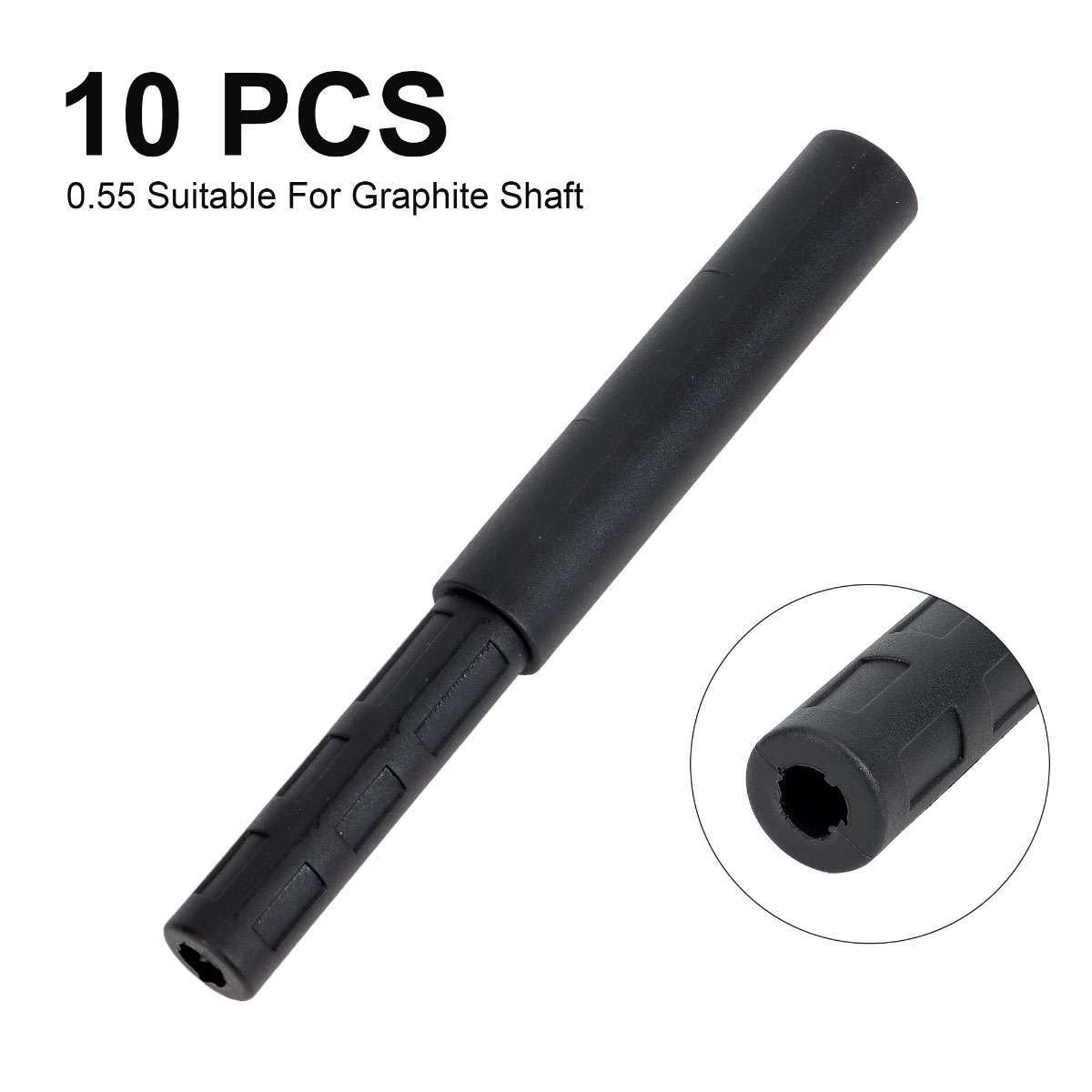 Golf Club Graphite Shaft Extensions Set - 10pcs Adjustable Rods for Irons & Putter