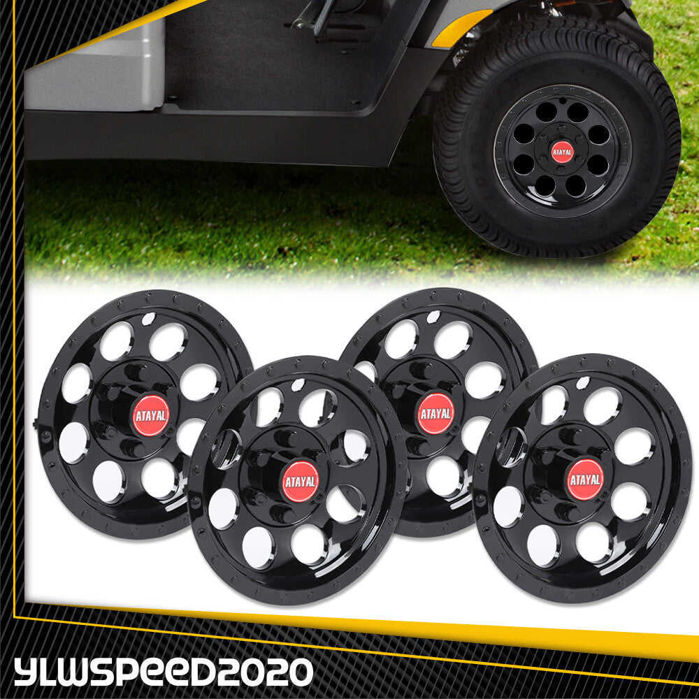 10-Inch Wheel Cover Hub Caps for Golf Carts - Fits EZGO, Club Car & Yamaha