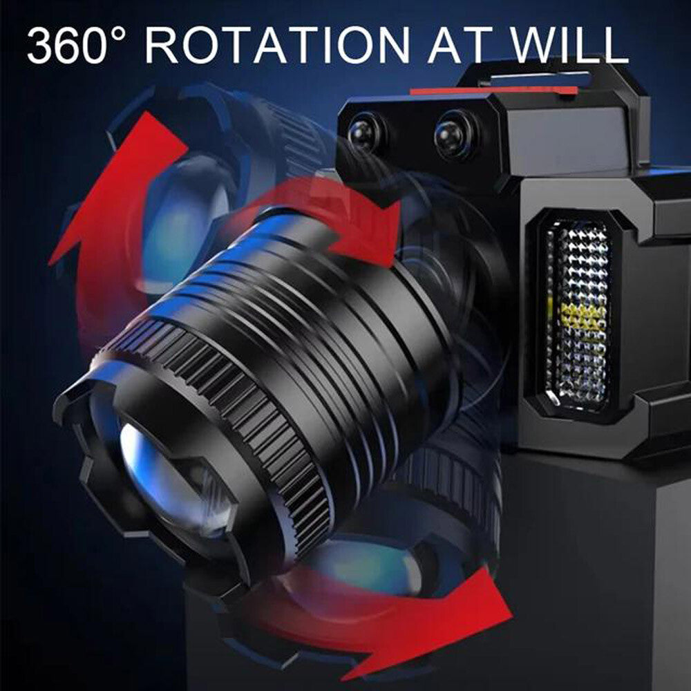 Rechargeable LED Headlamp Flashlight Waterproof Headlight for Outdoor & Work