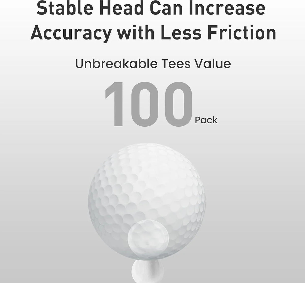 Plastic Golf Castle Tees 100 Pack - Durable, Colorful, Consistent Height