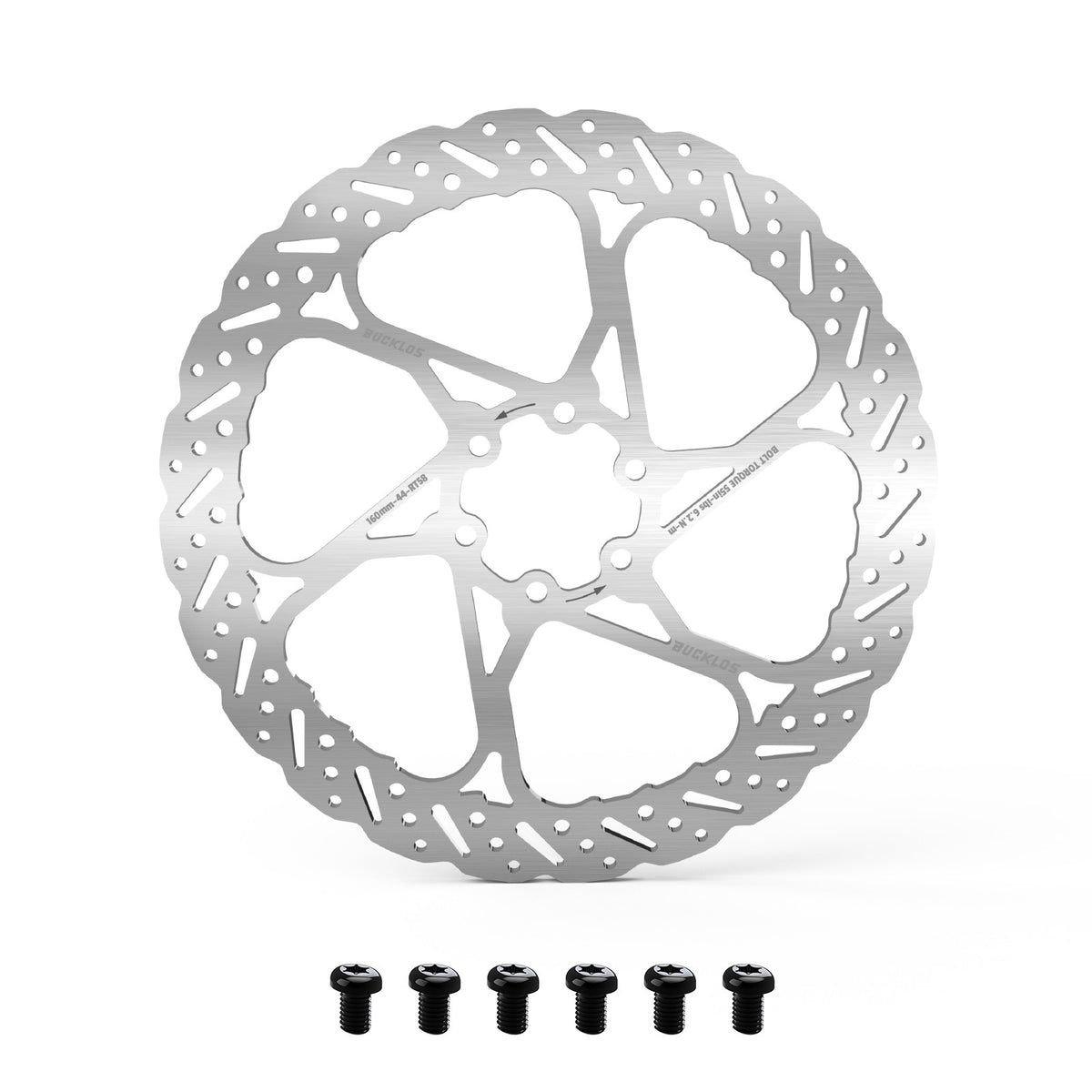 Bike Disc Brake Rotor 140mm-203mm for MTB & Road Bikes - 6 Bolt Mount