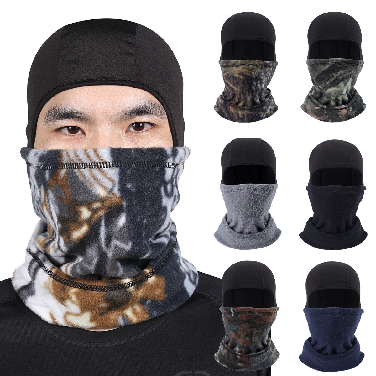 Unisex Winter Face Warmer Balaclava Ski Mask Windproof Fleece Neck Gaiter