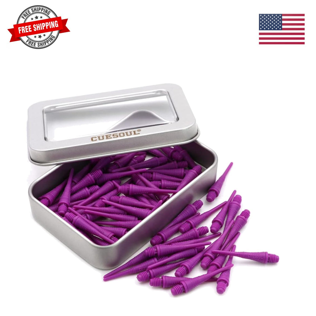 100 Pcs Soft Tip Dart Points 2BA Thread Reinforced for Soft Tip Darts