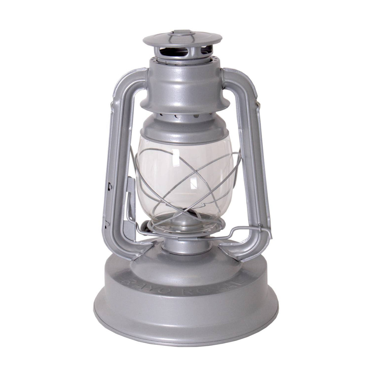 Indoor/Outdoor Kerosene Lantern - 11 Inch Steel Silver Emergency Light