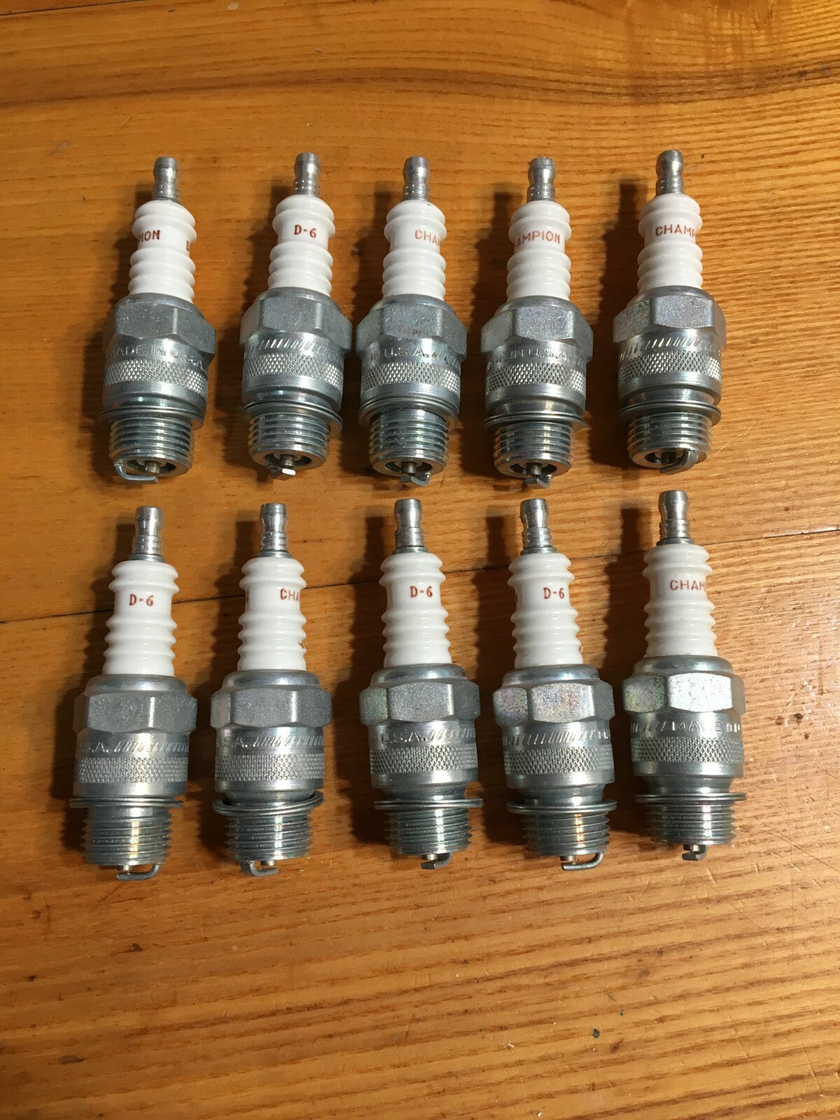 12 NOS Vintage Champion D6 Spark Plugs for Snowmobiles & German Engines