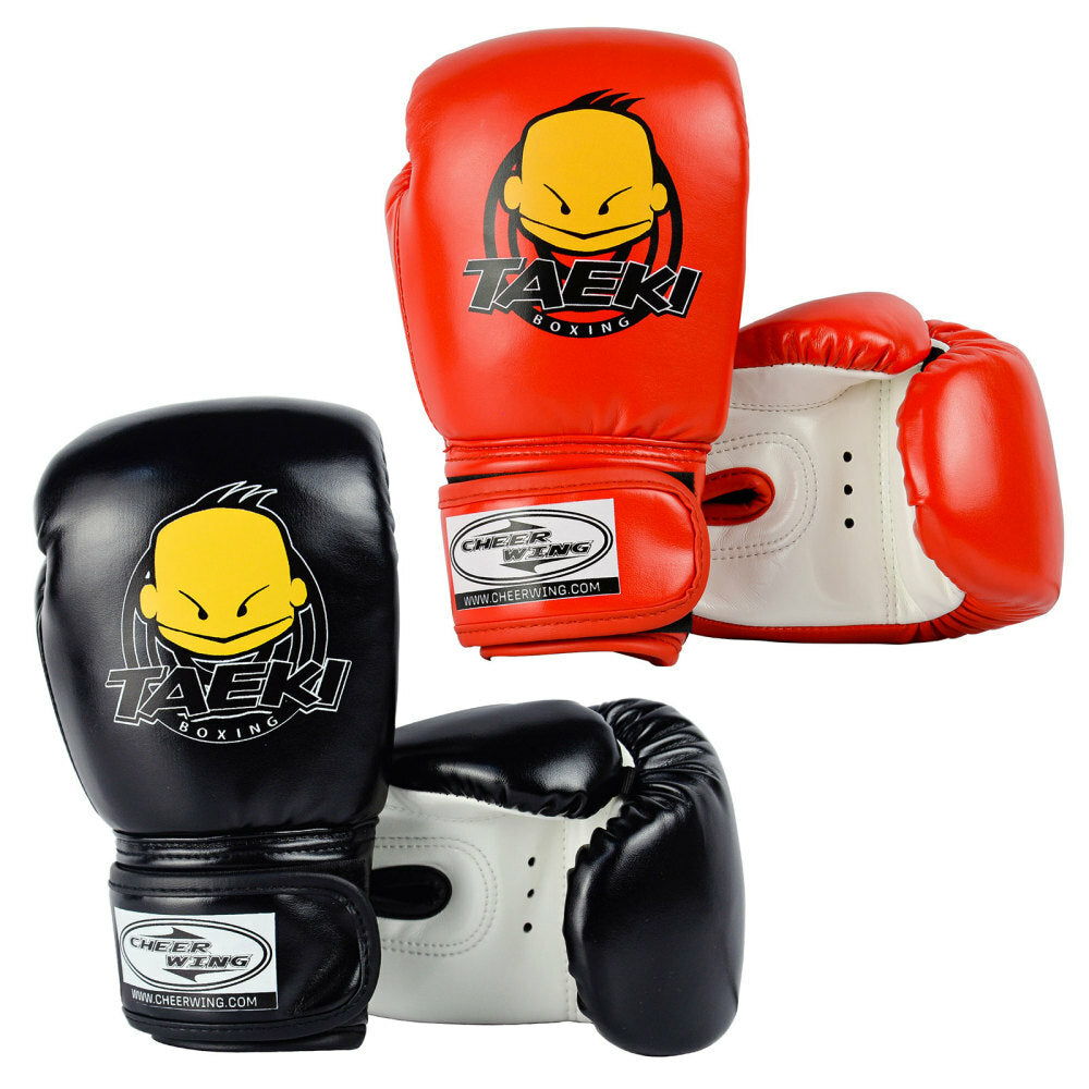 Kids Boxing Gloves 4oz PU Leather Cartoon MMA Training Sparring Gloves