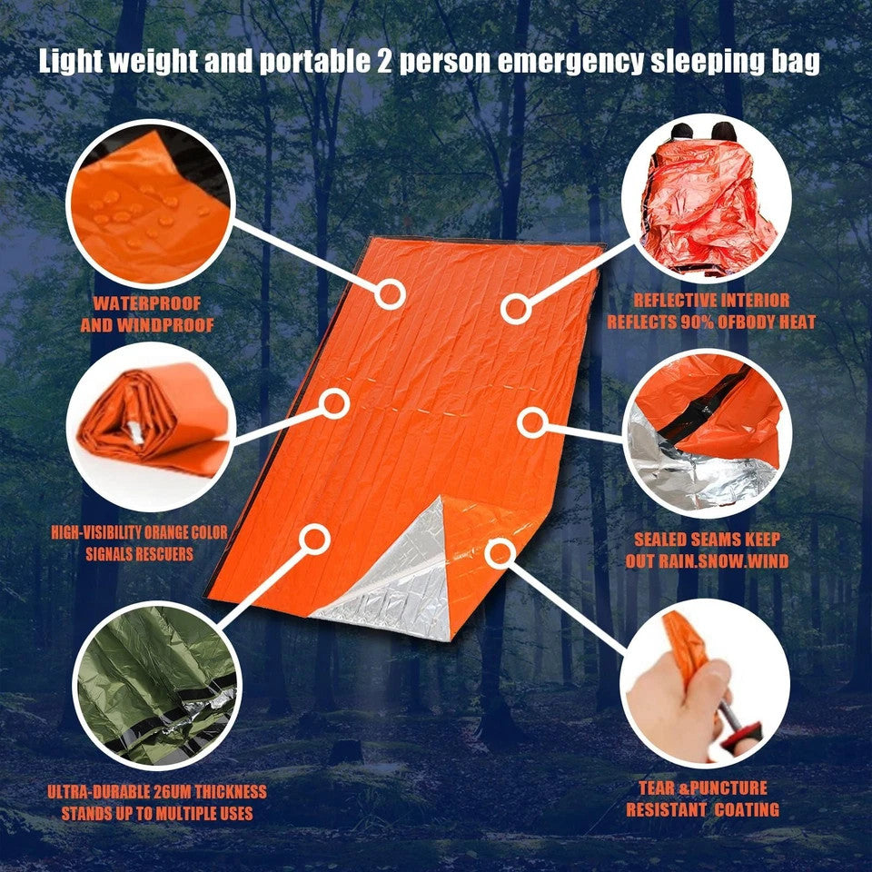 Waterproof Emergency Survival Sleeping Bag for Camping & Rescue