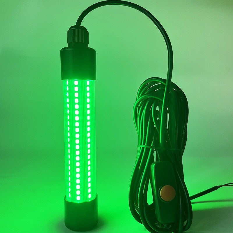 50000 Lumens Underwater Fishing Light Lamp Green 12V LED Fish Attractor 5m Cord