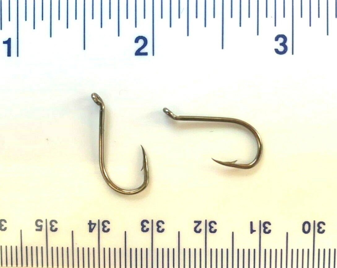 2X Strength Black Chrome Fish Hooks Size 4 - 100 Pack for Fishing