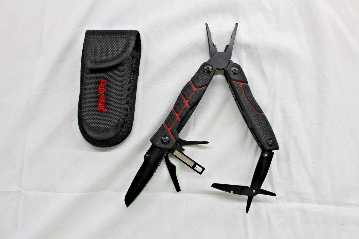 Multitool Fishing Knife 11-in-1 Pliers Cutter Sharpener & Bottle Opener