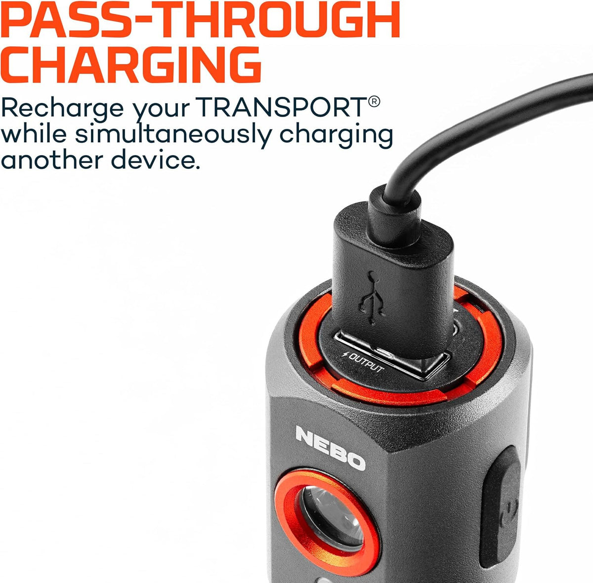 2-in-1 Car Charger and Flashlight with 400 Lumens, 6 Light Modes, Emergency Glass Breaker