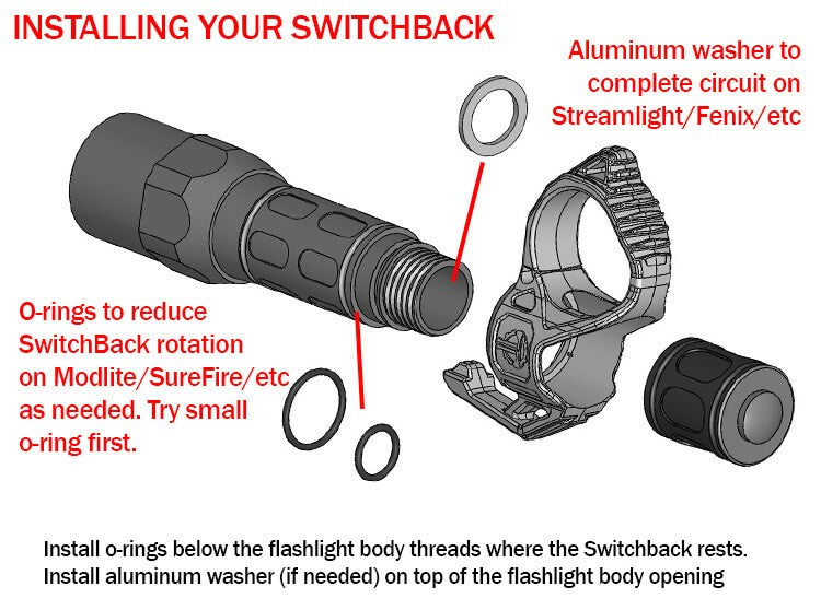 Duty Flashlight Ring with Pocket Clip - All Colors
