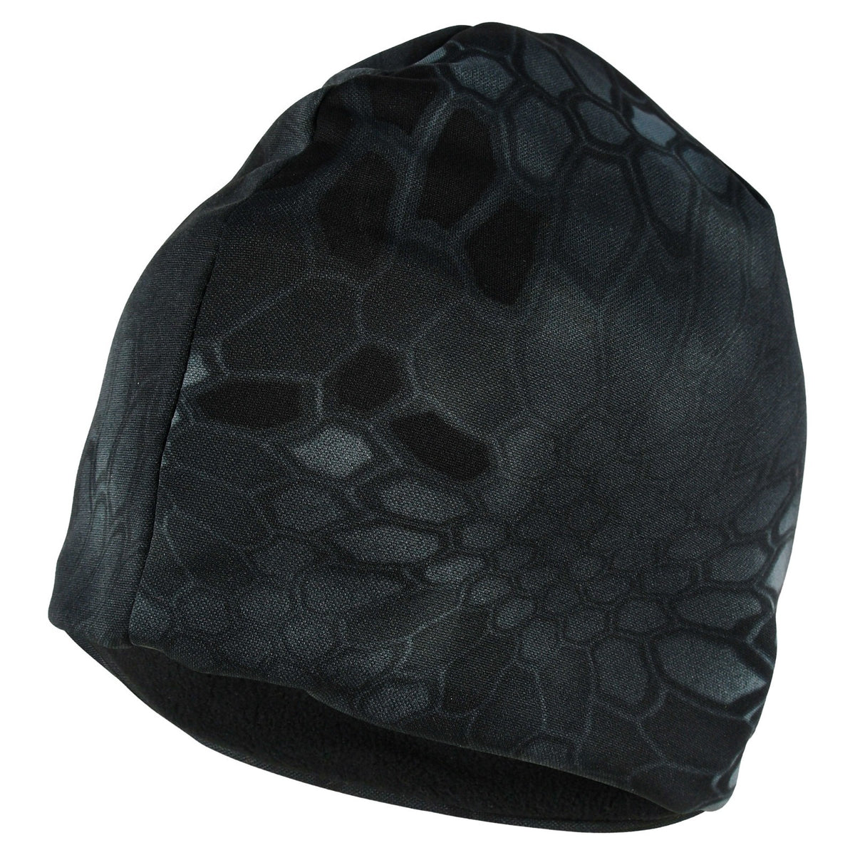Reversible Polyester Beanie Hat for Cold Weather - Typhon Black/Black
