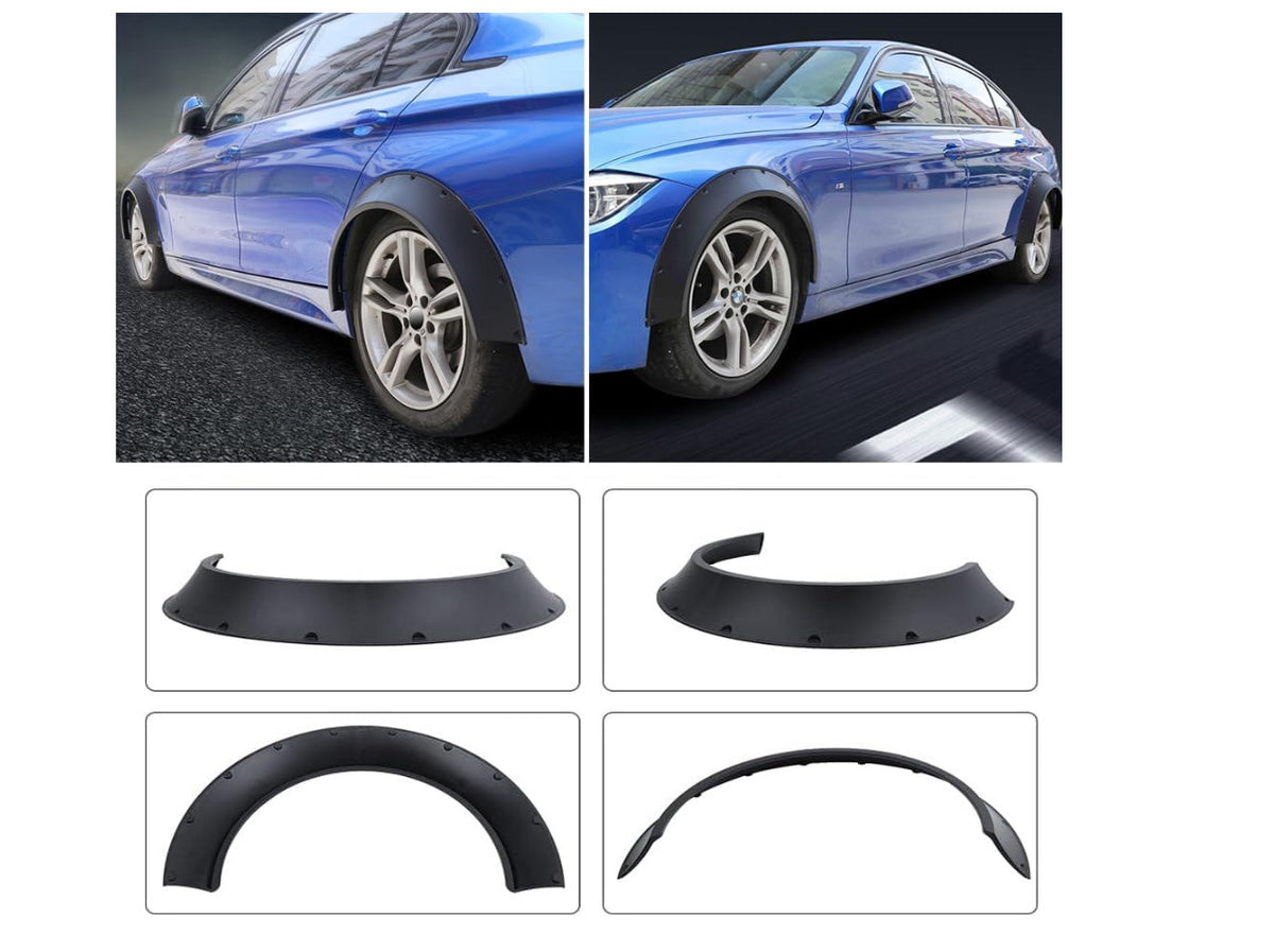 Universal Car Fender Flares Set - Extra Wide Wheel Arches for Most Vehicles
