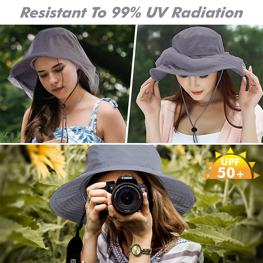 Mosquito Head Net Hat with UV Sun Protection for Outdoor Activities