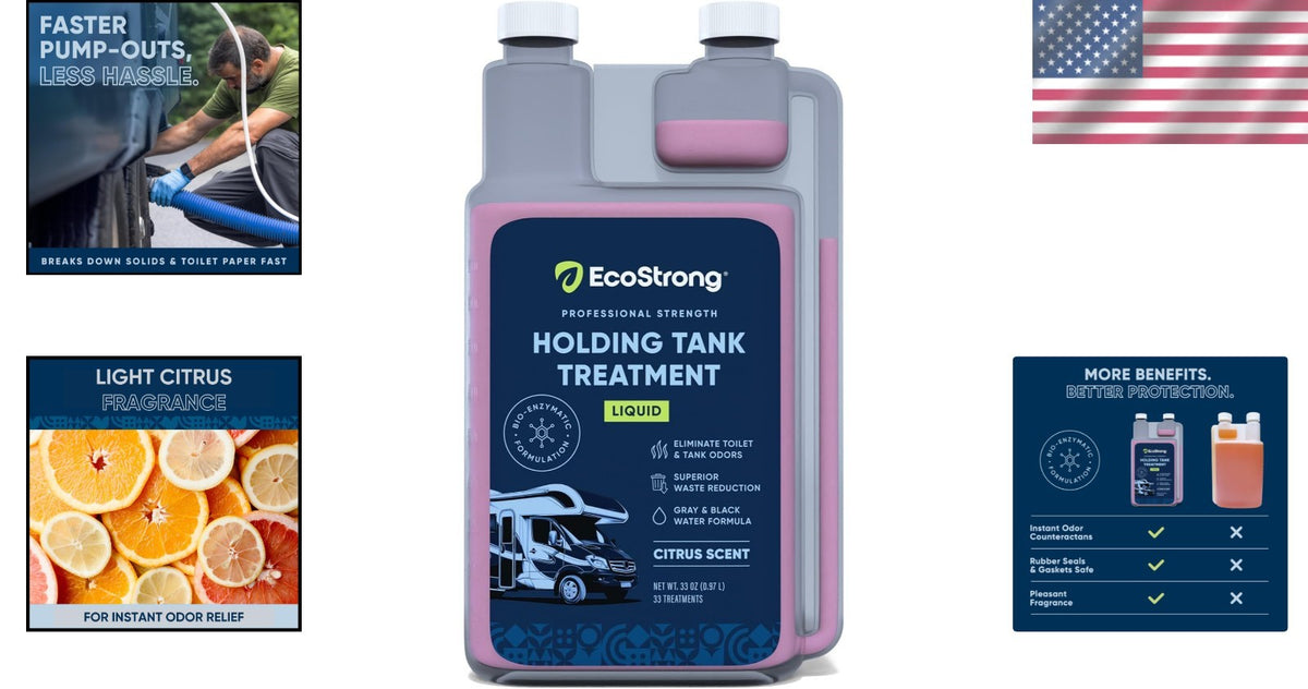 RV Black Tank Cleaner with Odor Eliminator and Waste Digester