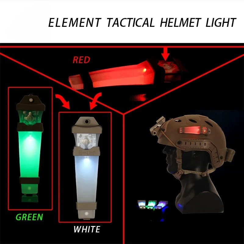 LED Helmet Signal Light with Clip-On Mount for Safety and Visibility